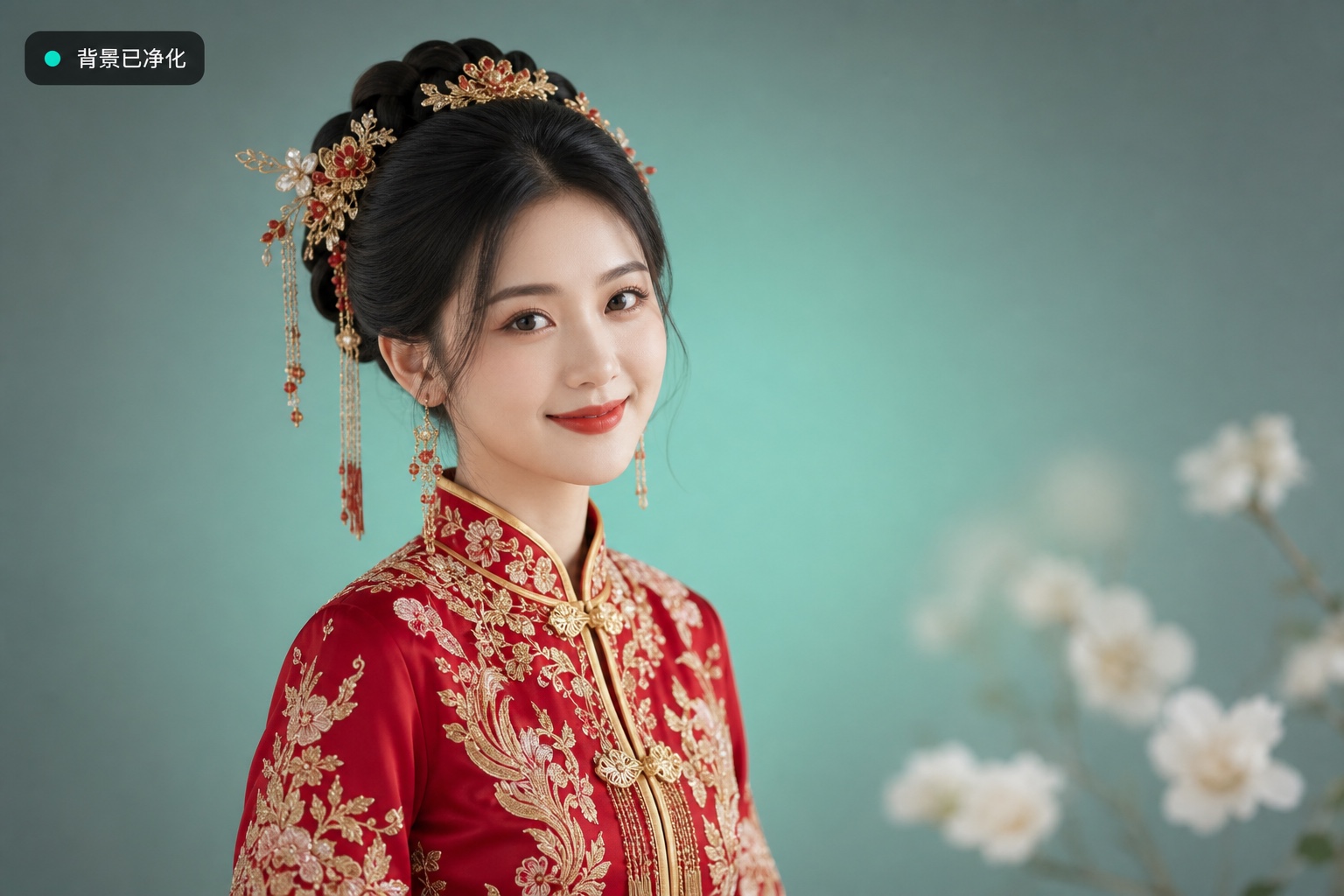 背景净化效果：杂乱背景提纯，主体更突出